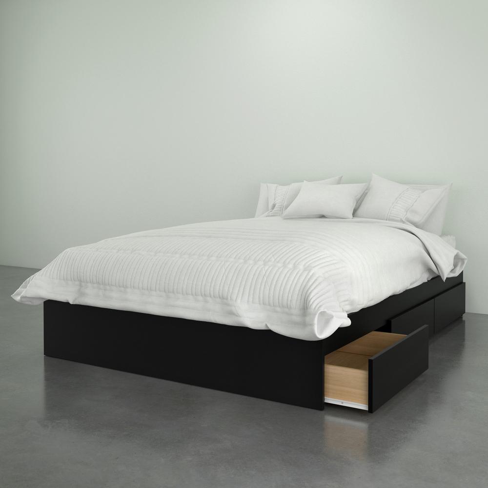 Image of Nexera 375406 Avenue Full Size Bed, 3-Drawer, Black