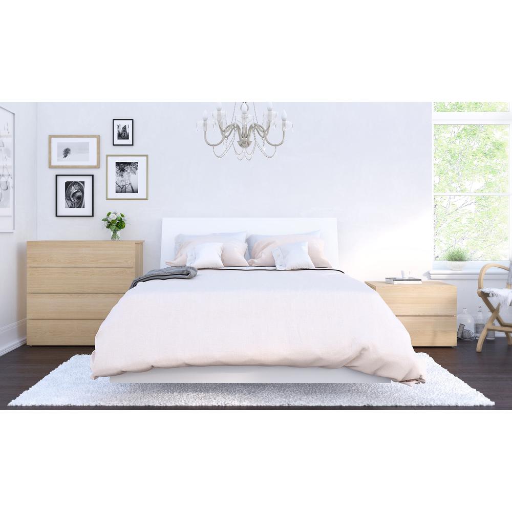 Nexera 345403 Full Size Platform Bed, White