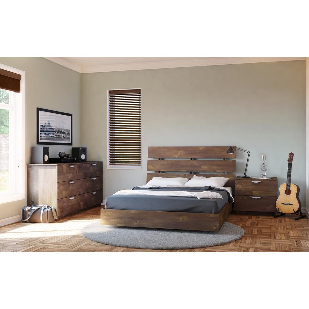 Nexera 401254 Full Size Platform Bed, Truffle