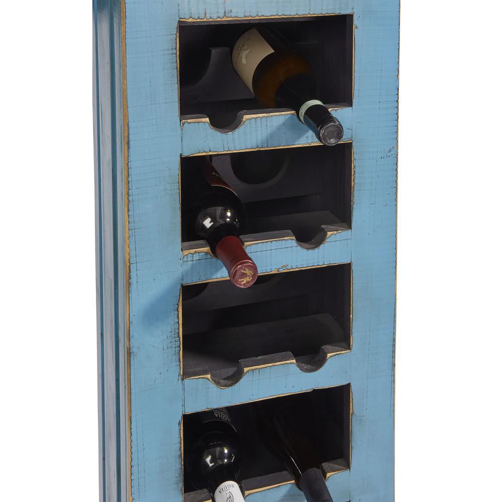 This is the image of Antique Aqua Wine Cabinet - A517-20A