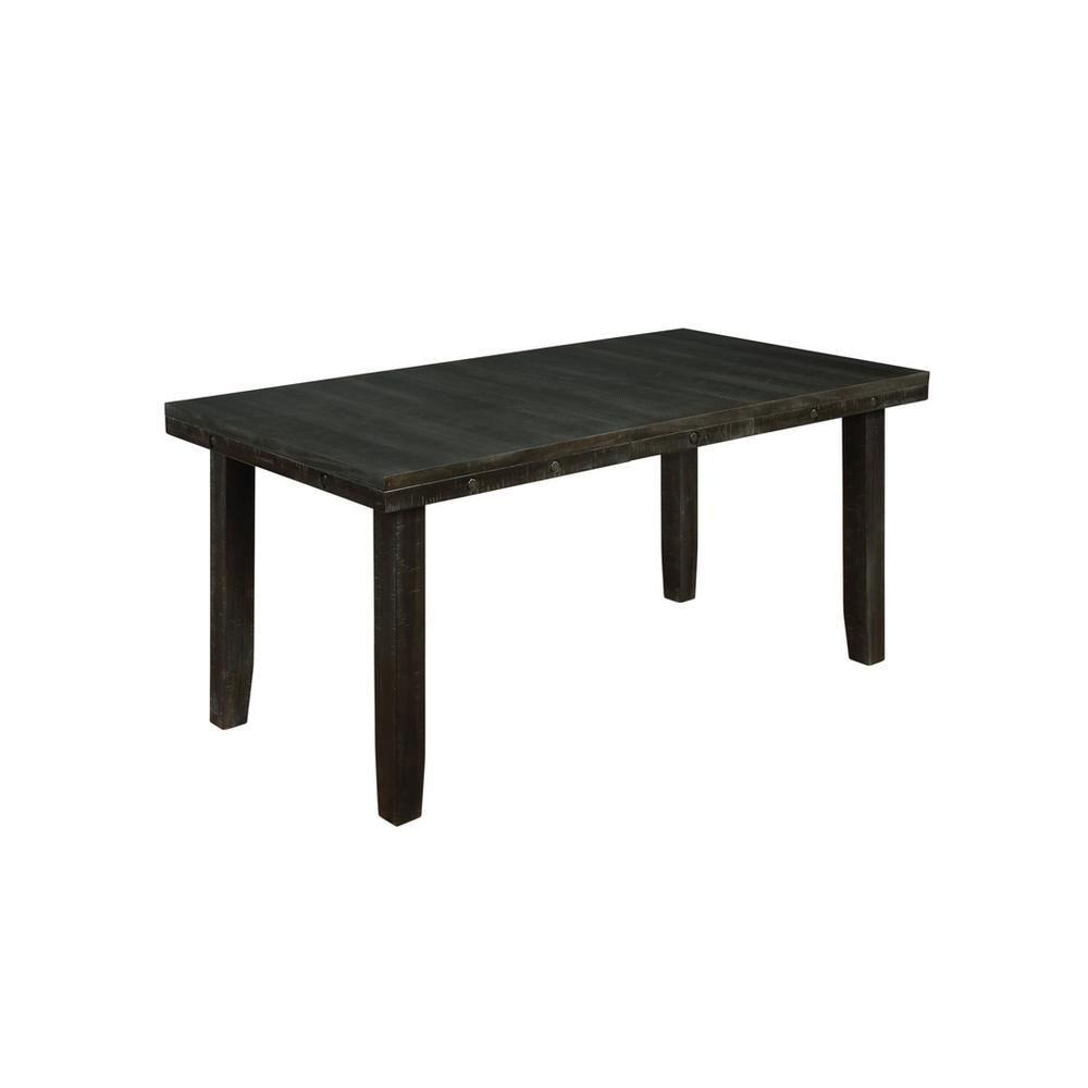 Image of Classic Counter Height Extendable Dining Table W/Center 18" Leaf In Rustic Dark Oak Finish