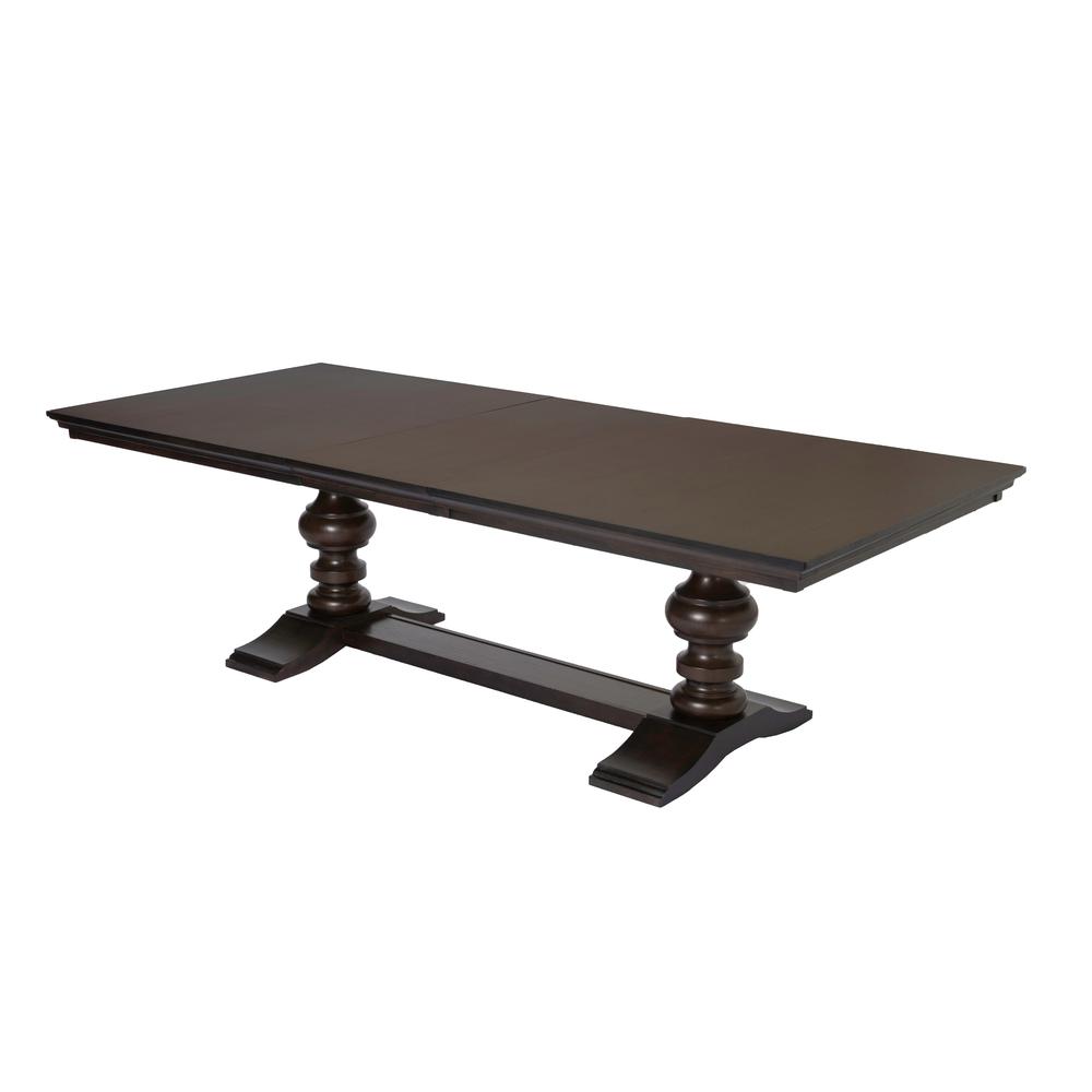 Image of 80"-100" Extension Dining Table W/Center 20-Inch Leaf, Cappuccino Color