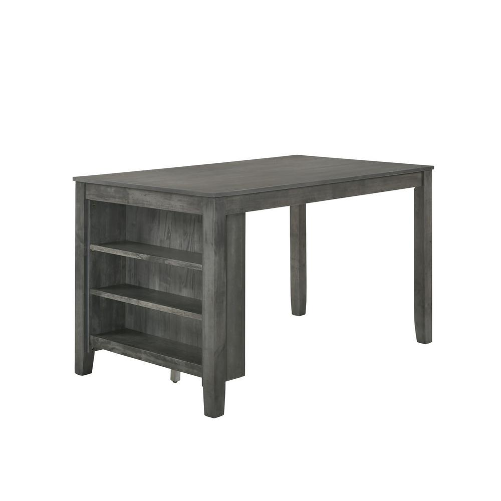 Image of Counter Height Table With Side Shelf