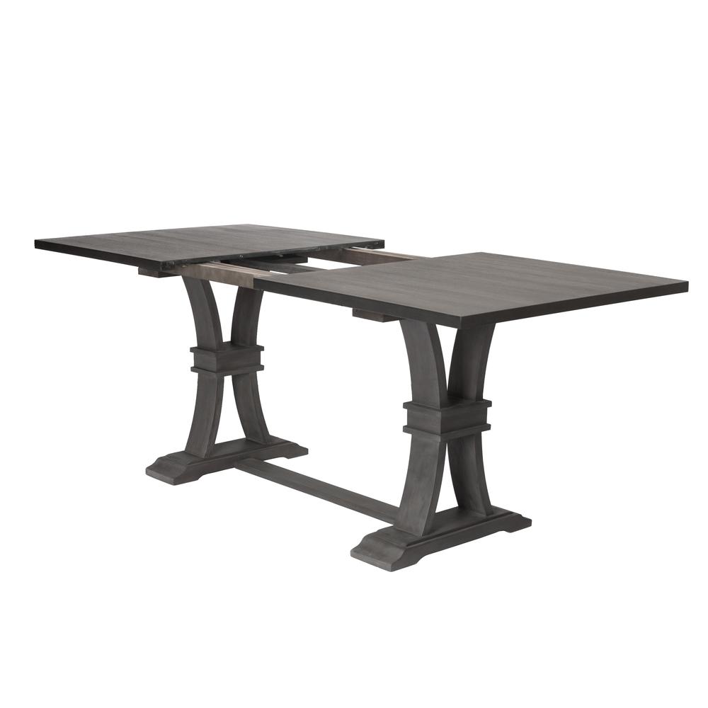 Classic Extendable Counter Height Dining Table With 18" Leaf.