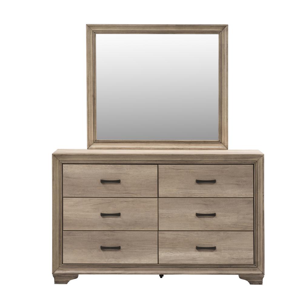 Image of Dresser & Mirror (439-Br-Dm), Sandstone Finish