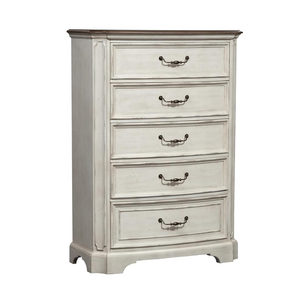 Image of Abbey Road 5 Drawer Chest, Porcelain White