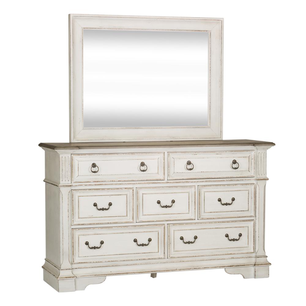 Image of Abbey Park Dresser & Mirror, W66 X D21 X H40, White
