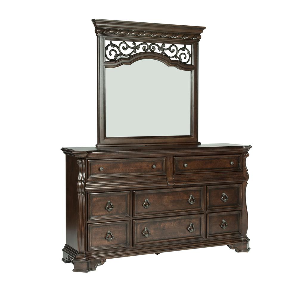 Image of Arbor Place Dresser & Mirror, W68 X D19 X H85, Dark Brown