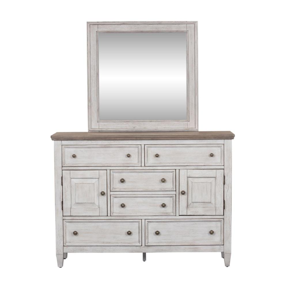 Image of Heartland Dresser & Mirror, Antique White