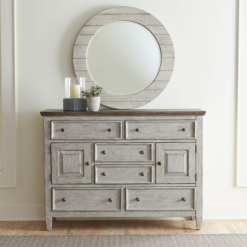 Image of Heartland Opt Dresser & Mirror, Antique White