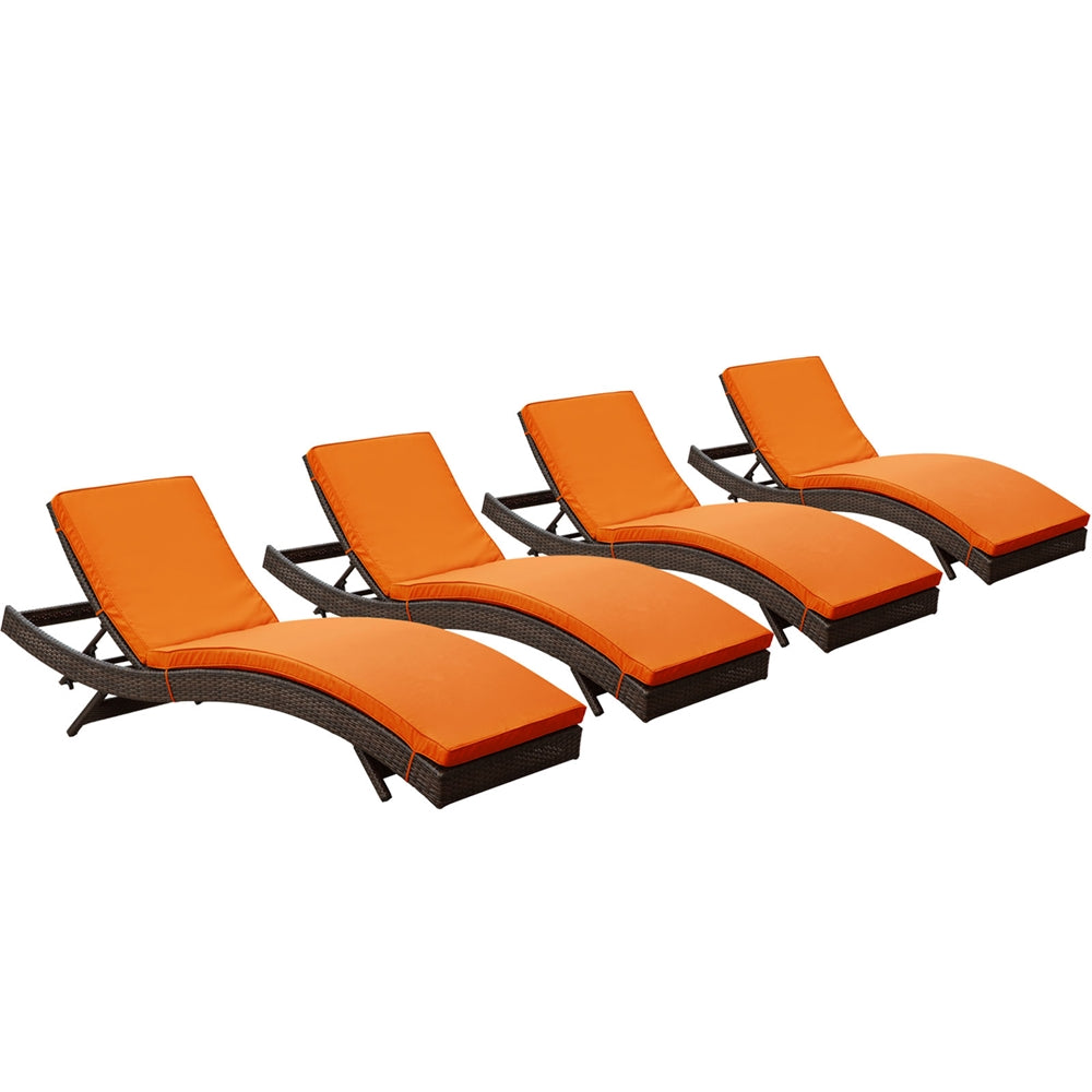 Peer Chaise Outdoor Patio Set of 4