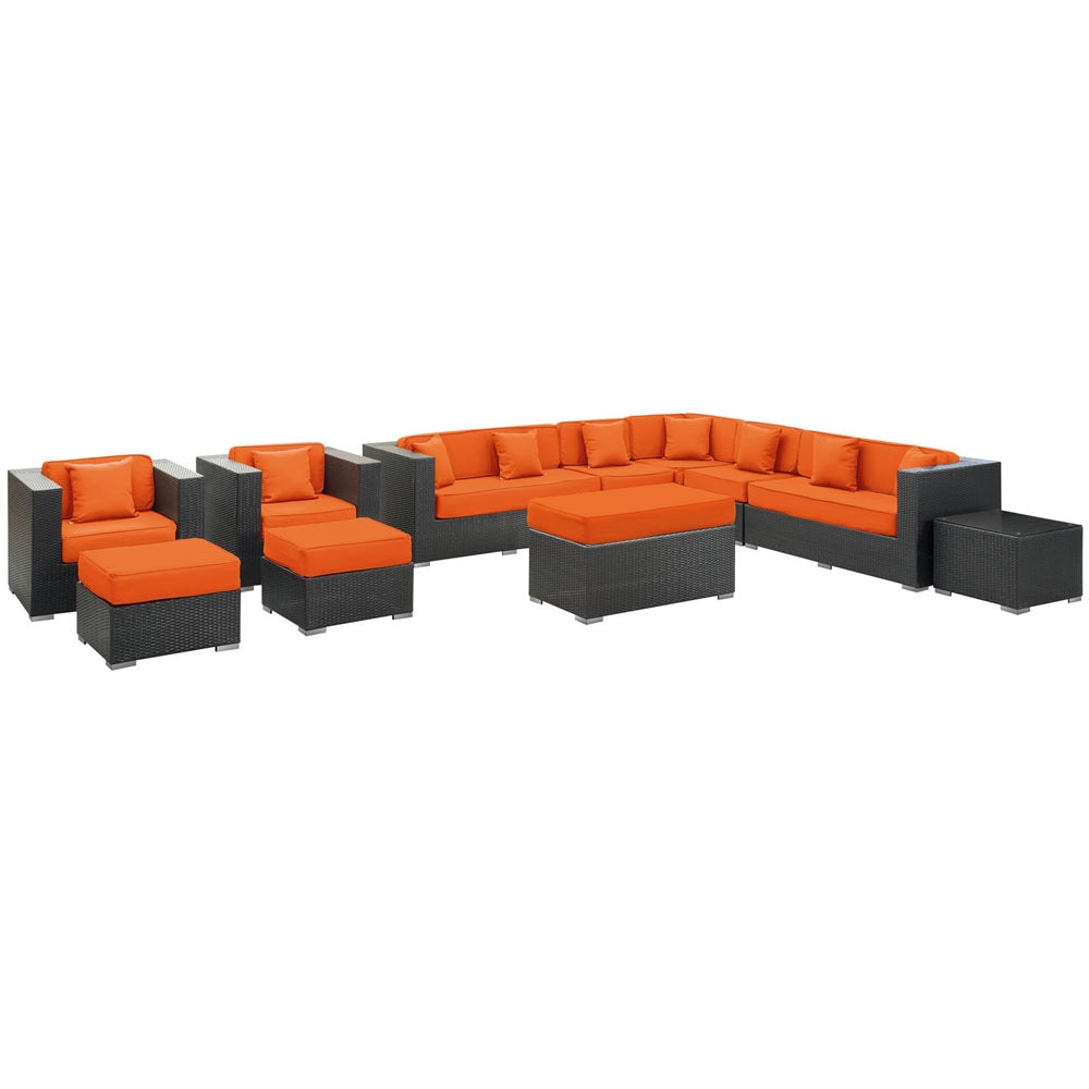 Cohesion 11 Piece Outdoor Patio Sectional Set
