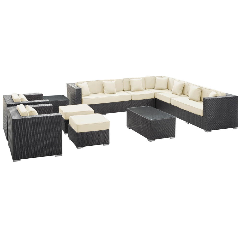 Cohesion 11 Piece Outdoor Patio Sectional Set