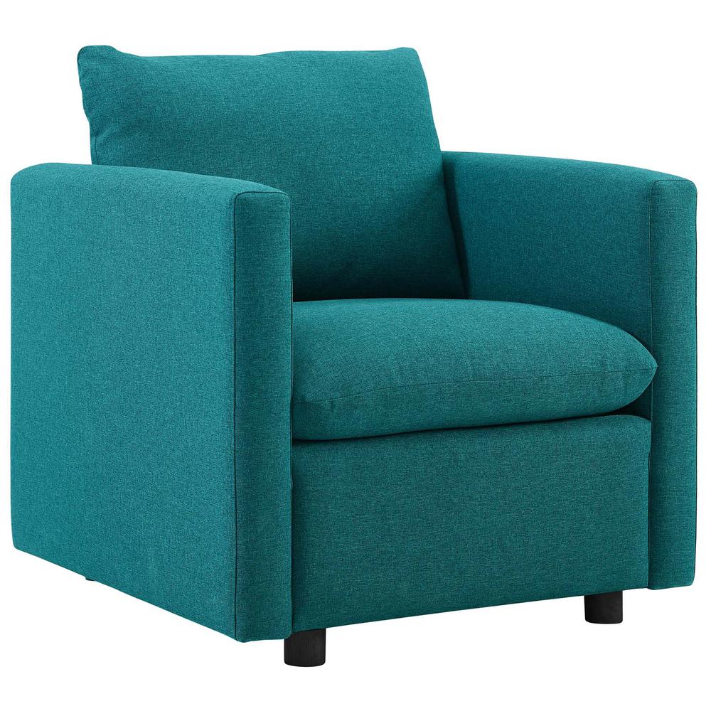 Image of Activate Upholstered Fabric Armchair - Teal Eei-3045-Tea