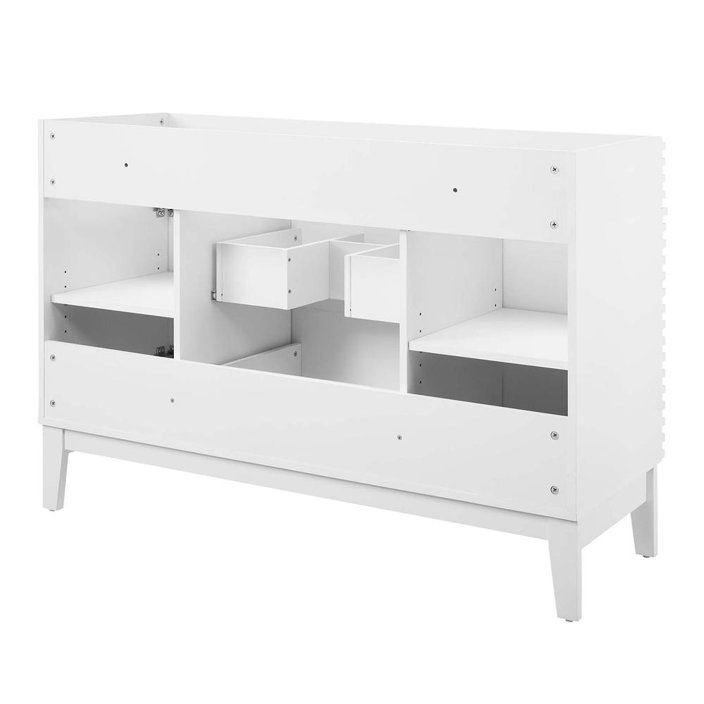 Render 48" Single Sink Compatible (Not Included) Bathroom Vanity Cabinet, White
