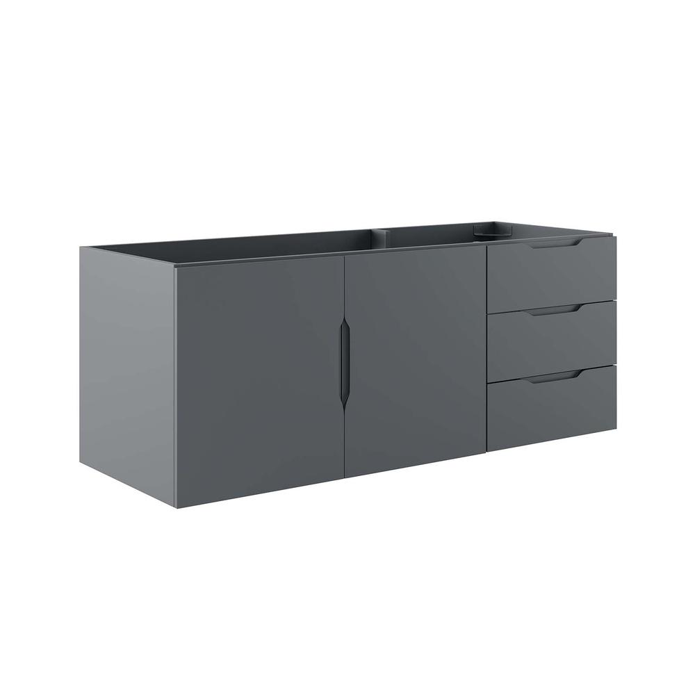 Image of Vitality 48" Double Or Single Sink Compatible (Not Included) Bathroom Vanity Cabinet, Gray