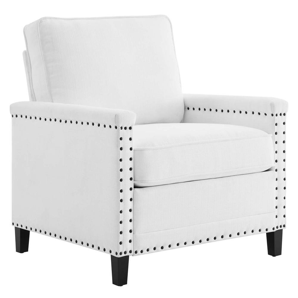 Image of Ashton Upholstered Fabric Armchair - White Eei-4988-Whi