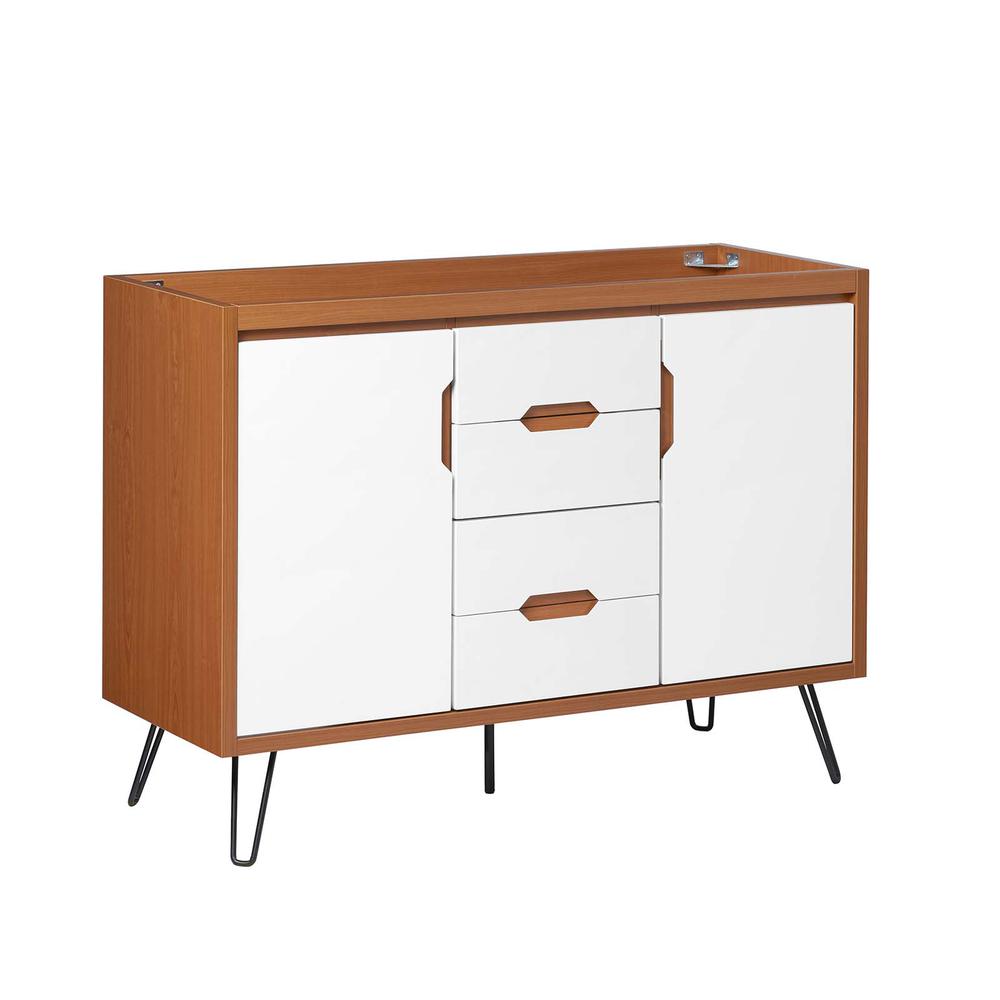 Image of Energize 48" Double Sink Compatible (Not Included) Bathroom Vanity Cabinet, Cherry White