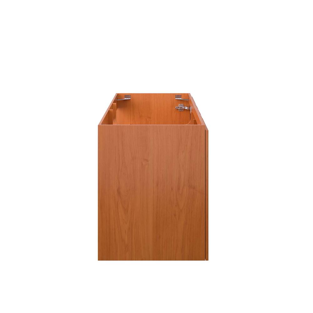 Scenic 48" Double Sink Compatible (Not Included) Bathroom Vanity Cabinet, Cherry Walnut