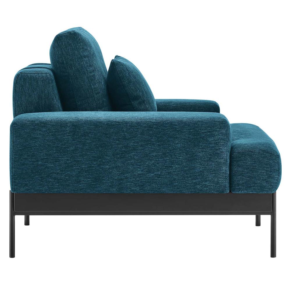 Proximity Upholstered Fabric Armchair, Azure
