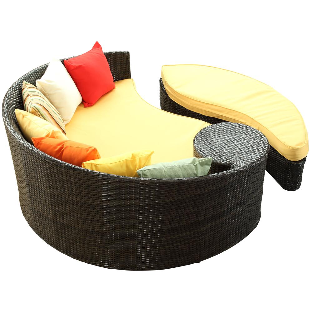 Taiji Outdoor Patio Wicker Daybed