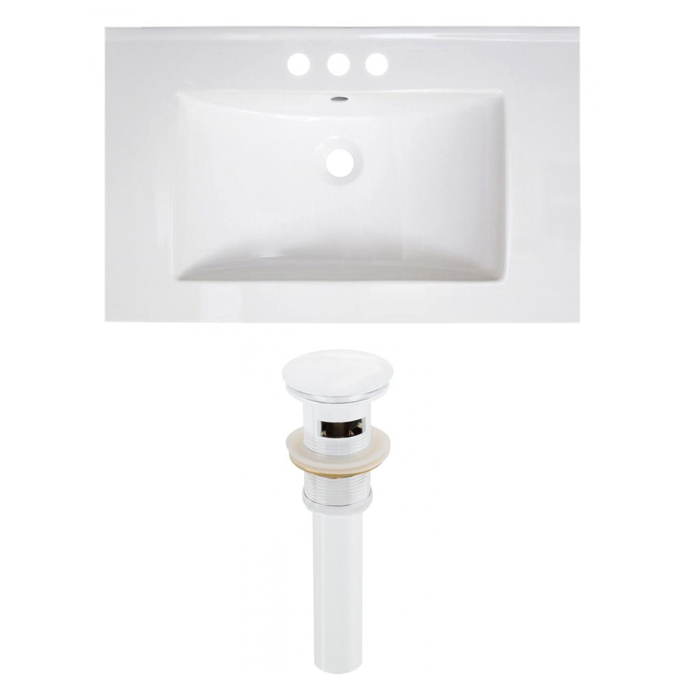 Image of American Imaginations 30-In. W 3H4-In. Ceramic Top Set In White Color - Overflow Drain Incl., Ai-23790