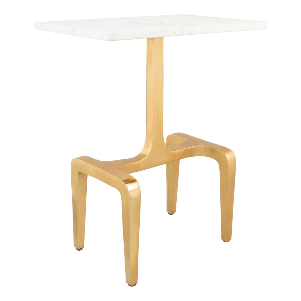 Image of Clement Side Table White & Gold