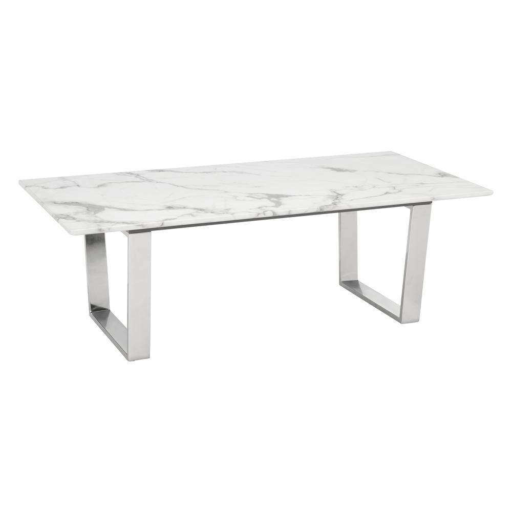 Image of Atlas Coffee Table White & Silver