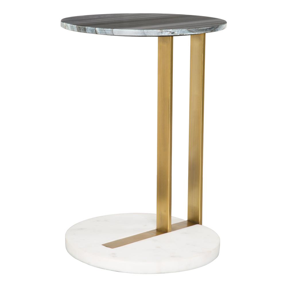 Image of Zenith Side Table Black White & Gold