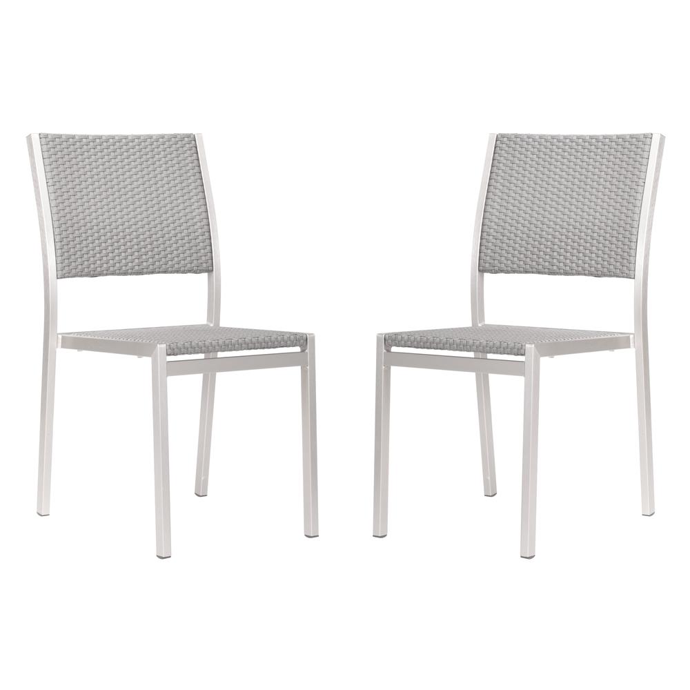 Metropolitan Armless Chair (Set of 2) Brushed Aluminum