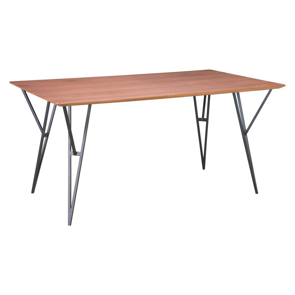 Image of Audrey Dining Table Walnut & Black