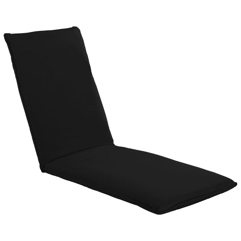Vidaxl Foldable Sunlounger Oxford Fabric Black 6043