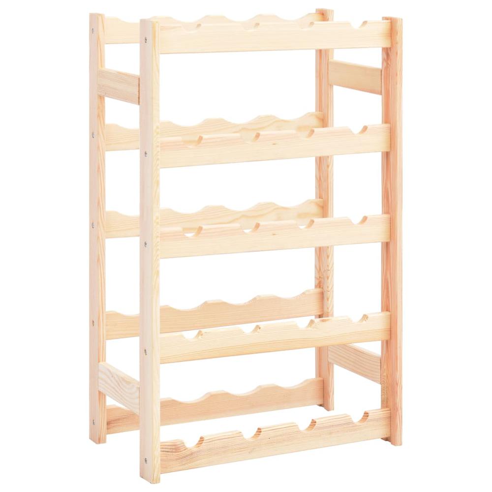 This is the image of vidaXL Pinewood Wine Rack for 20 Bottles