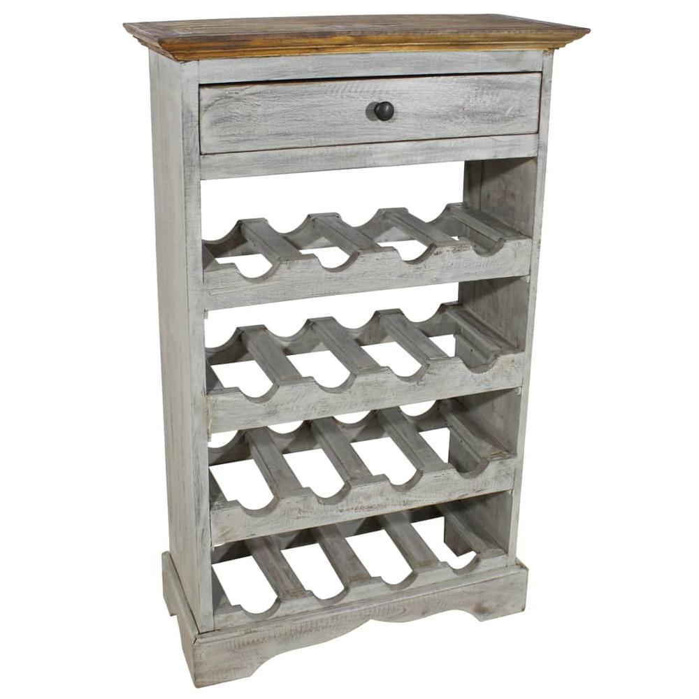 This is the image of vidaXL Wine Rack - Solid Reclaimed Wood - 21.7" x 9.1" x 33.5" (244507)