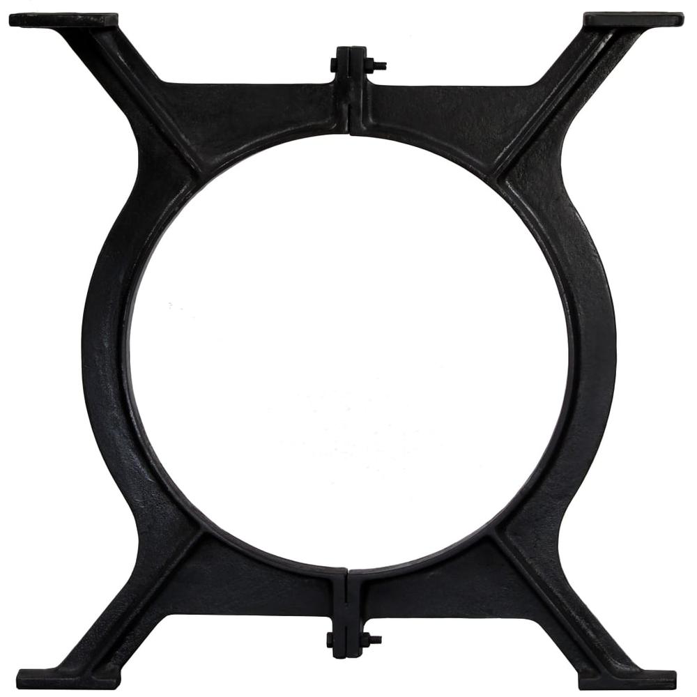 vidaXL Dining Table Legs - Set of 2 - O-Frame Cast Iron