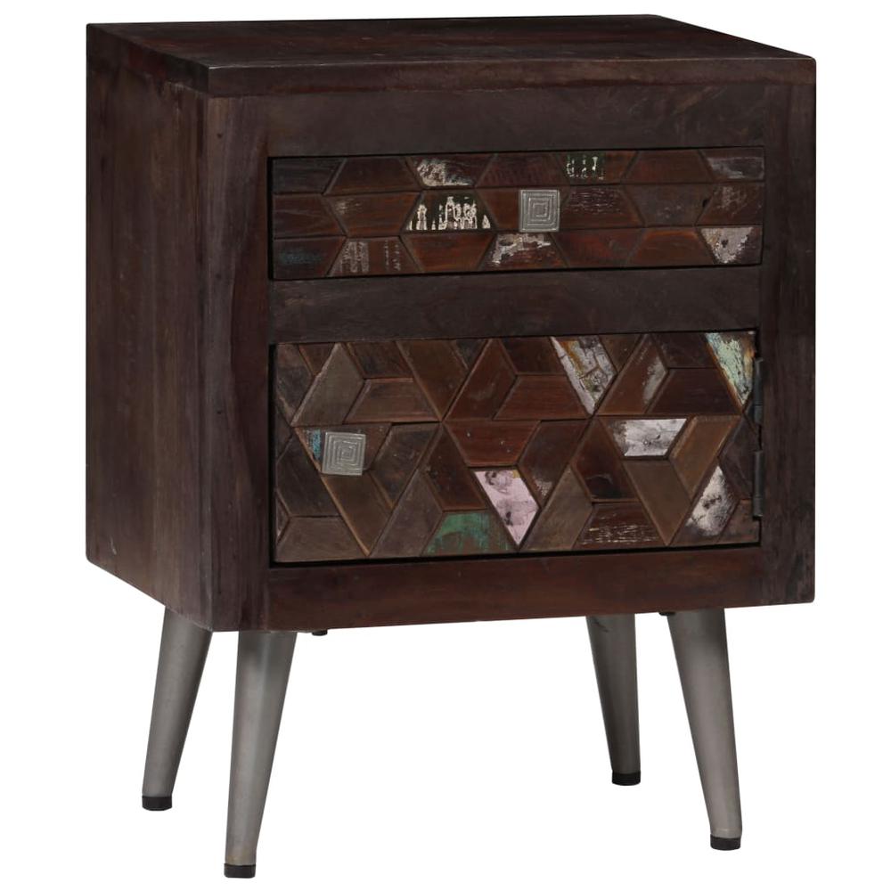 Image of Vidaxl Bedside Cabinet Solid Reclaimed Wood 15.7"X11.8"X19.6", 245916