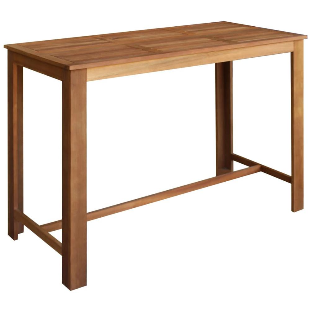 Image of Vidaxl Bar Table Solid Acacia Wood 59"X27.6"X41.3", 246665