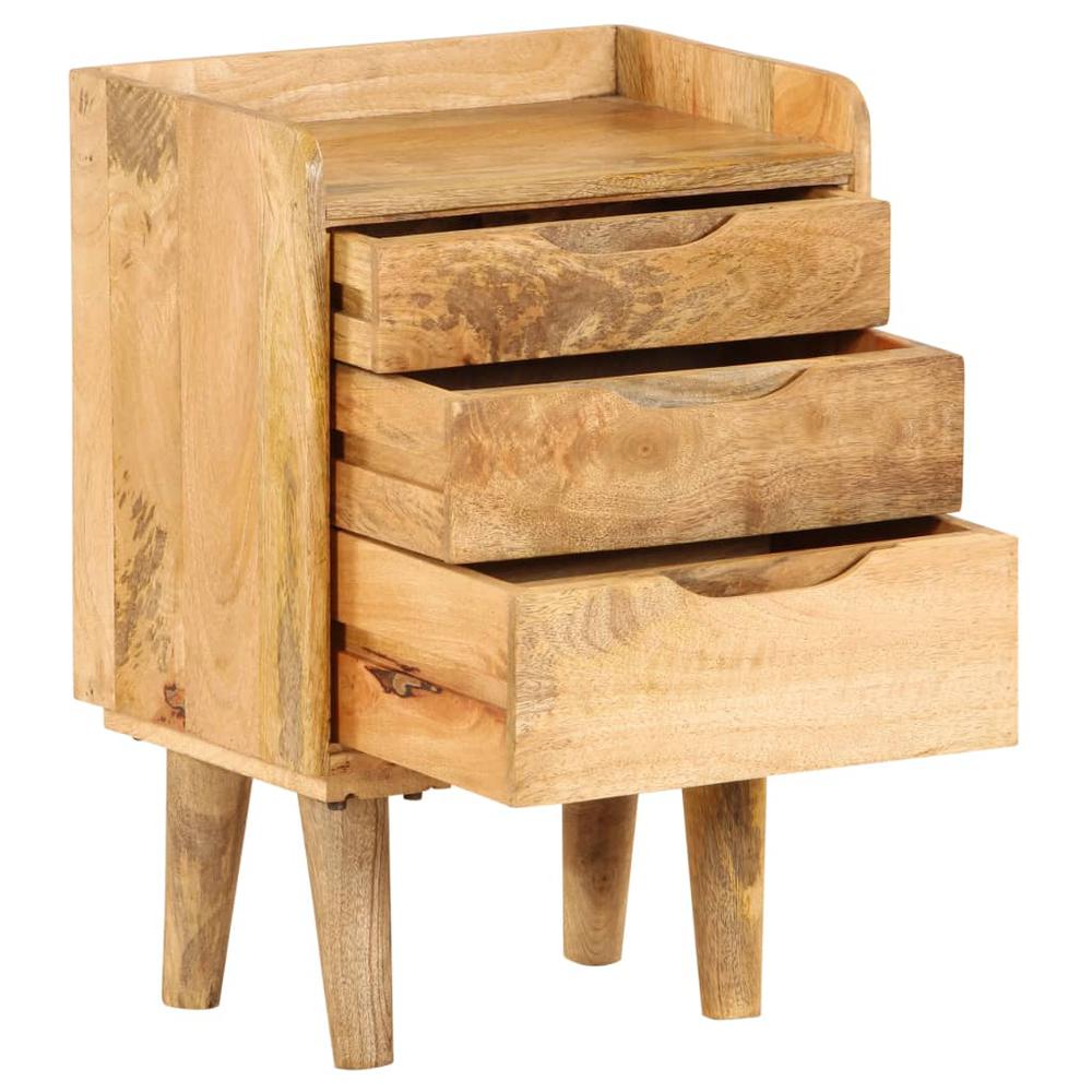 Vidaxl Bedside Cabinet Solid Mango Wood 15.7"X11.8"X23.4", 246788