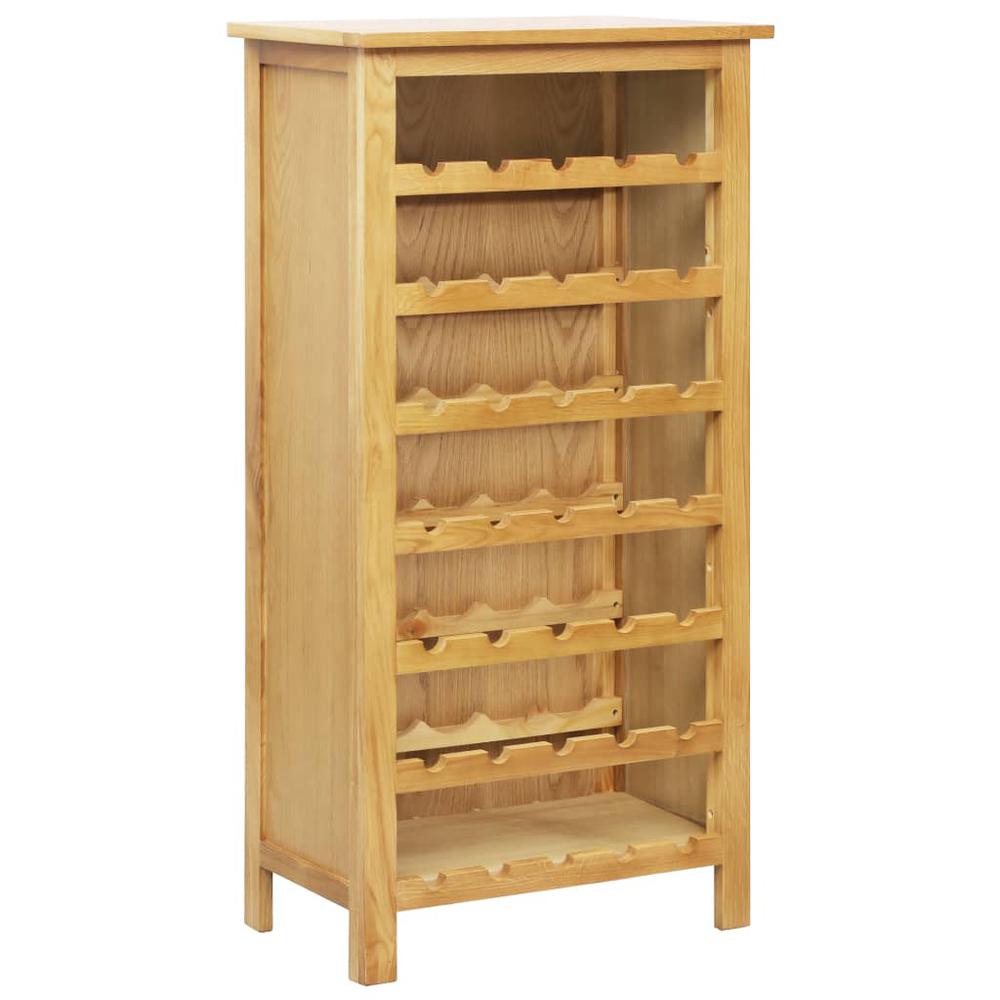 This is the image of vidaXL Solid Oak Wood Wine Cabinet, 22"x12.6"x43.3" - 247464