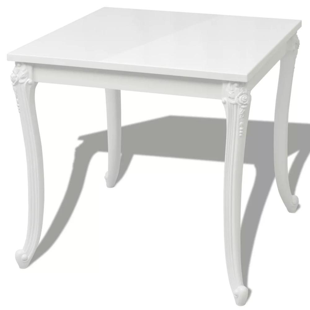 Vidaxl Dining Table 31.5"X31.5"X30" High Gloss White, 243382