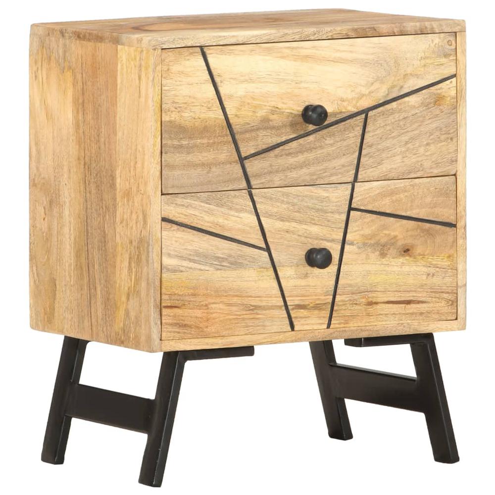Image of Vidaxl Bedside Cabinet 15.7"X11.8"X19.7" Solid Mango Wood, 285875
