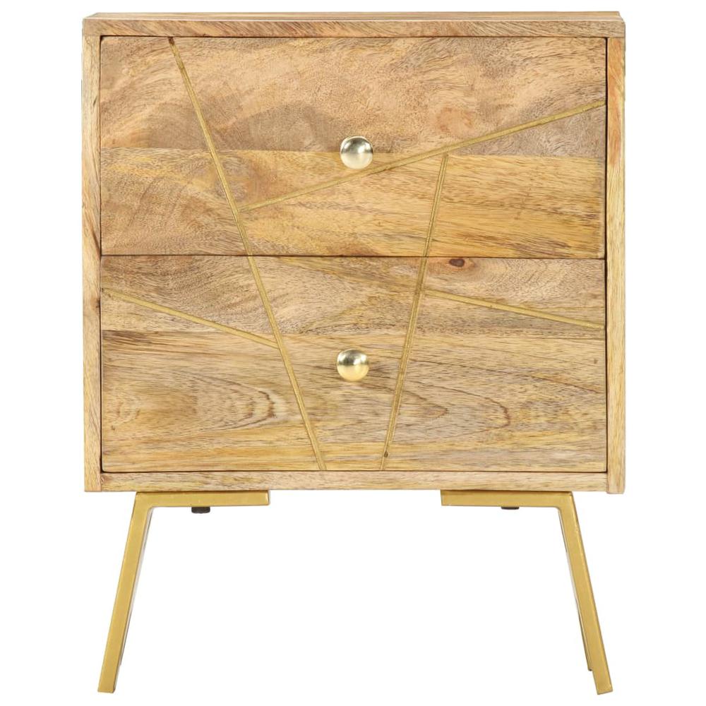Vidaxl Bedside Cabinet 15.7"X11.8"X19.7" Solid Mango Wood, 285876