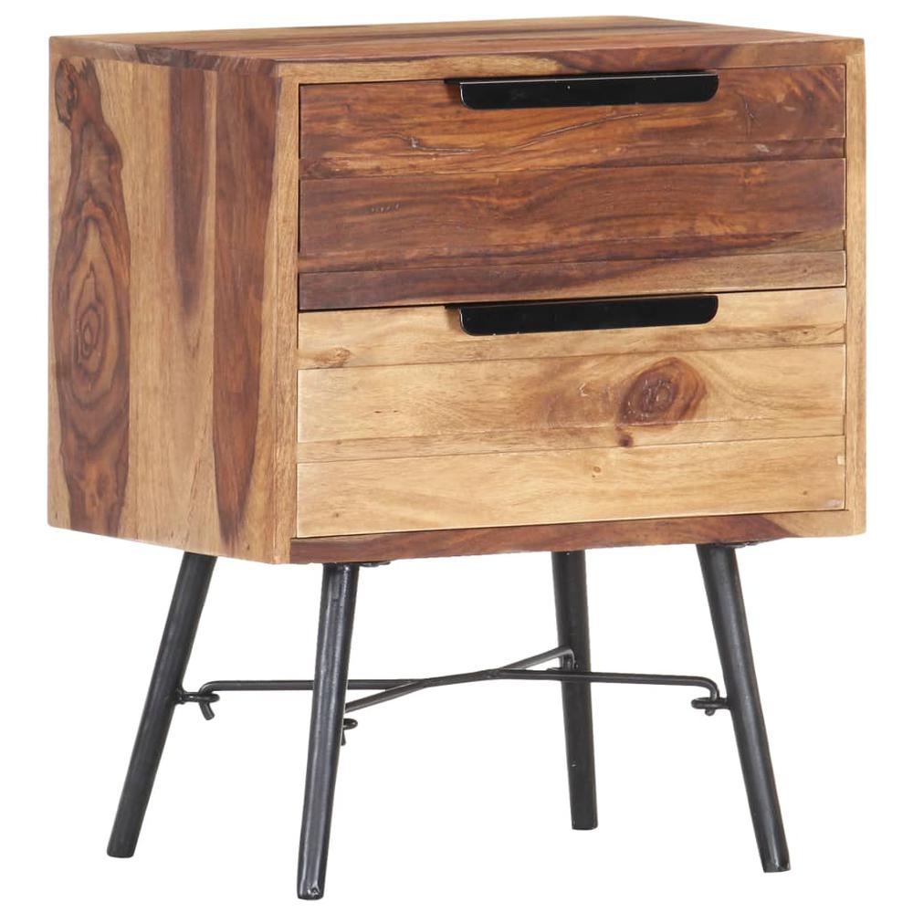 Image of Vidaxl Bedside Cabinet 15.7"X11.8"X19.7" Solid Sheesham Wood, 287363