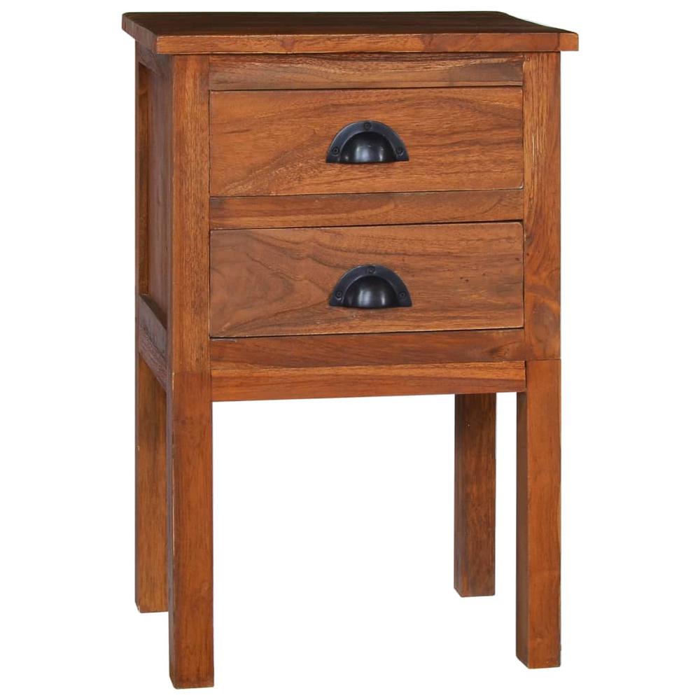 Image of Vidaxl Bedside Cabinet 15.7"X13.8"X23.6" Solid Teak Wood, 289061