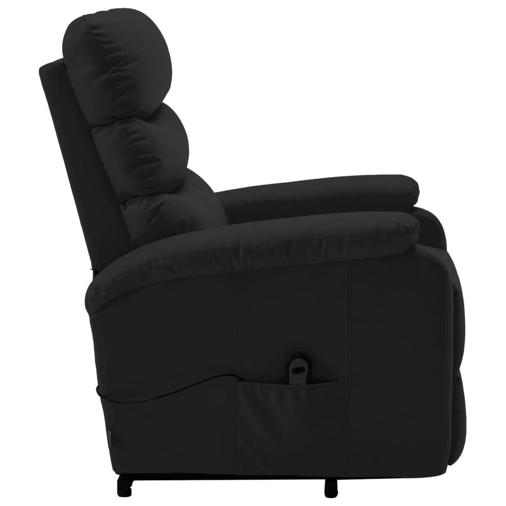 Vidaxl Stand-Up Recliner Black Faux Leather, 321276