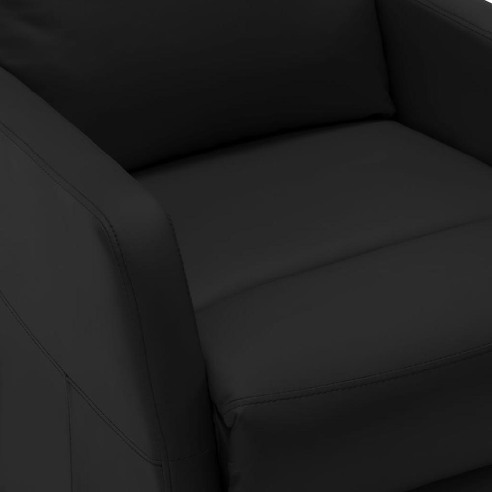 Vidaxl Reclining Chair Black Faux Leather