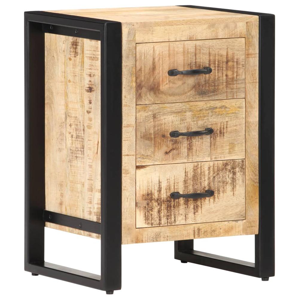 Image of Vidaxl Bedside Cabinet 15.7"X13.8"X21.7" Solid Mango Wood 0229