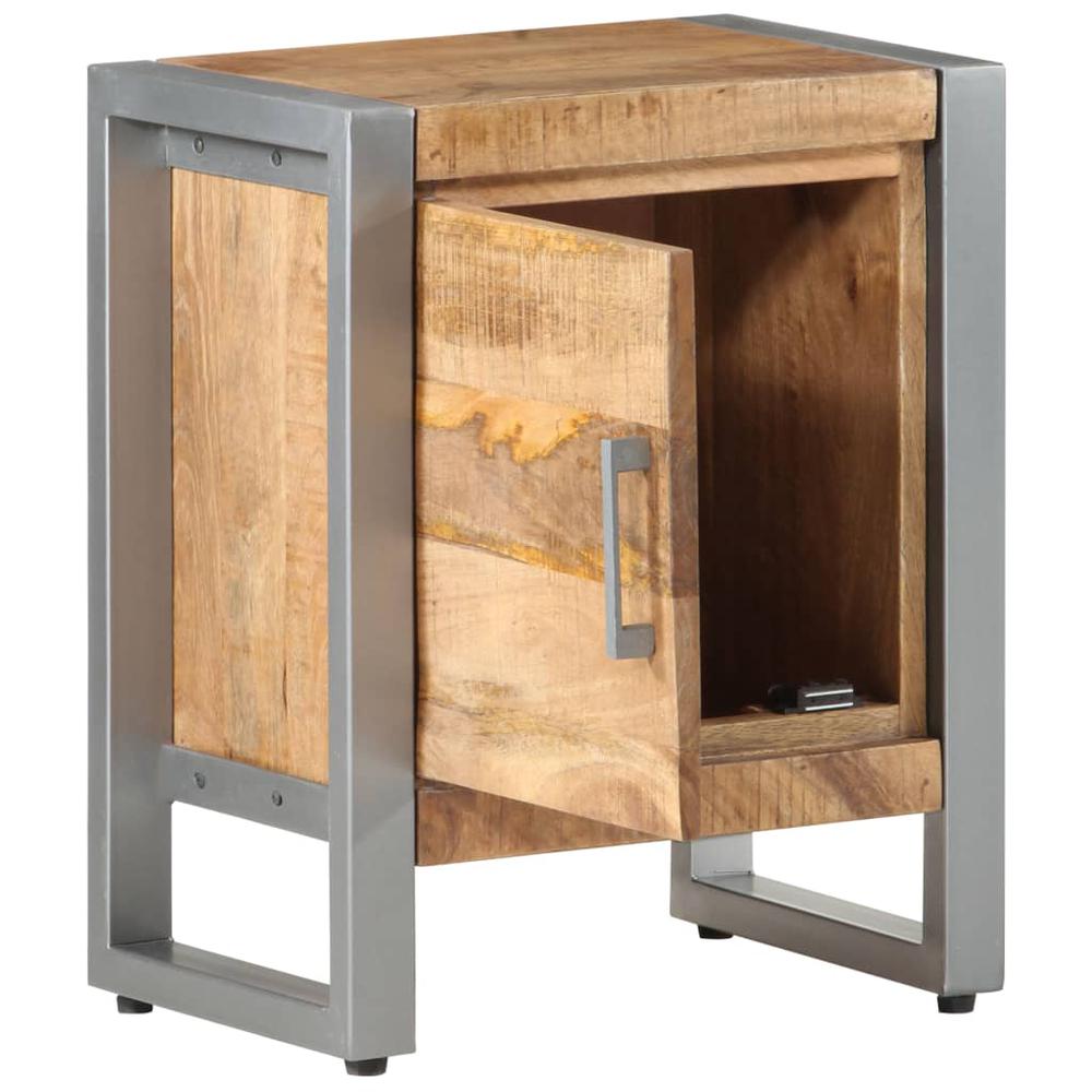 Vidaxl Bedside Cabinet 15.7"X11.8"X19.7" Rough Mango Wood 3488