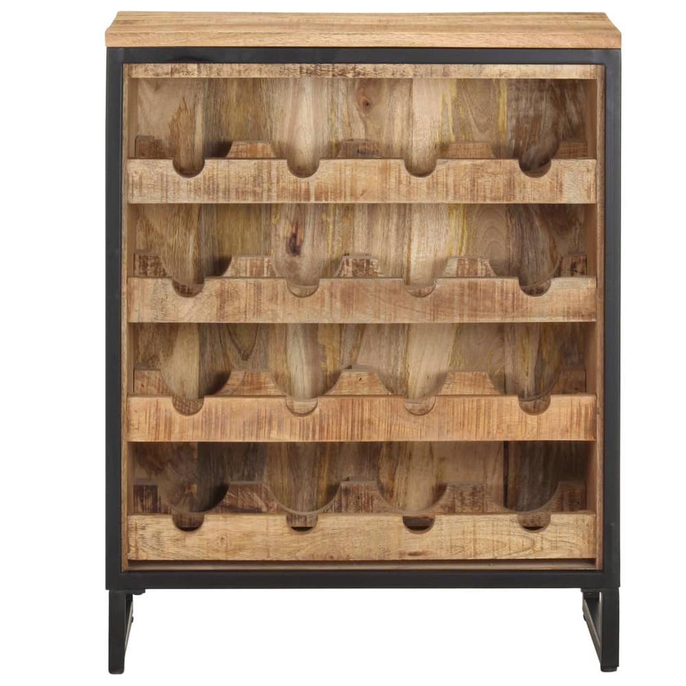 vidaXL Wine Cabinet - Rough Mango Wood - 24.4"x13"x30.9" - Model 0685