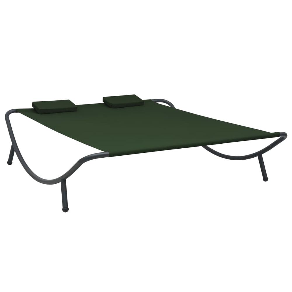 Image of Vidaxl Outdoor Lounge Bed Fabric Green 3530